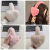 Solid Color Love Heart Plush Earmuffs Thicken Women Ear Cover Soft Winter Earflap  Student