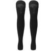 Open Toe Compression Thin Stockings Versatile Thigh High Mercerization Socks BlackXXL