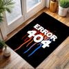 "Error 404 with Vibrant Drips Design" Patterned carpet, non slip mat suitable for living room and bedroom sofas