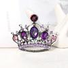 Rhinestone Crown Brooch Vintage Sweater Cardigan Coat Business Suit Lapel Pin Women Fashion Jewelry Gift Clothing Accessories