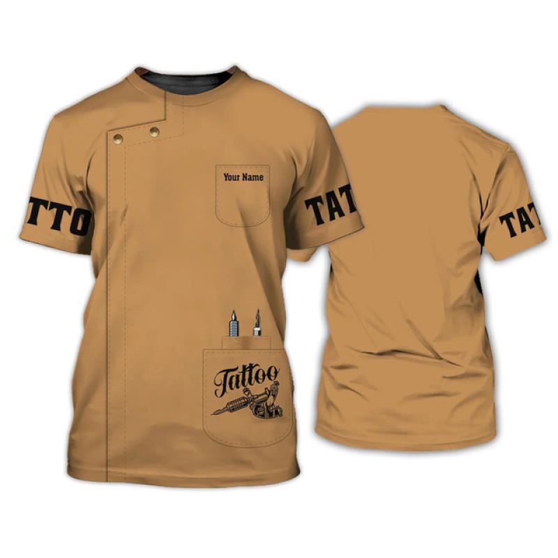 Футболка для мужчин с забавной татуировкой в ​​стиле Харадзюку, уличная одежда для отдыха, большие топы с короткими рукавами и круглым вырезом, модные трендовые футболки с принтом на заказ