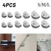 4pcs Glass Clamp Clips Stainless Steel Glass Clip Laminated Shelf Support Brackets Holder Partition Board Fixing Clip Hardware