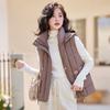 New Autumn and Winter Women's Fashionable Down Cotton Vest Vest Vest Loose and Versatile Outer Wear Cotton Vest