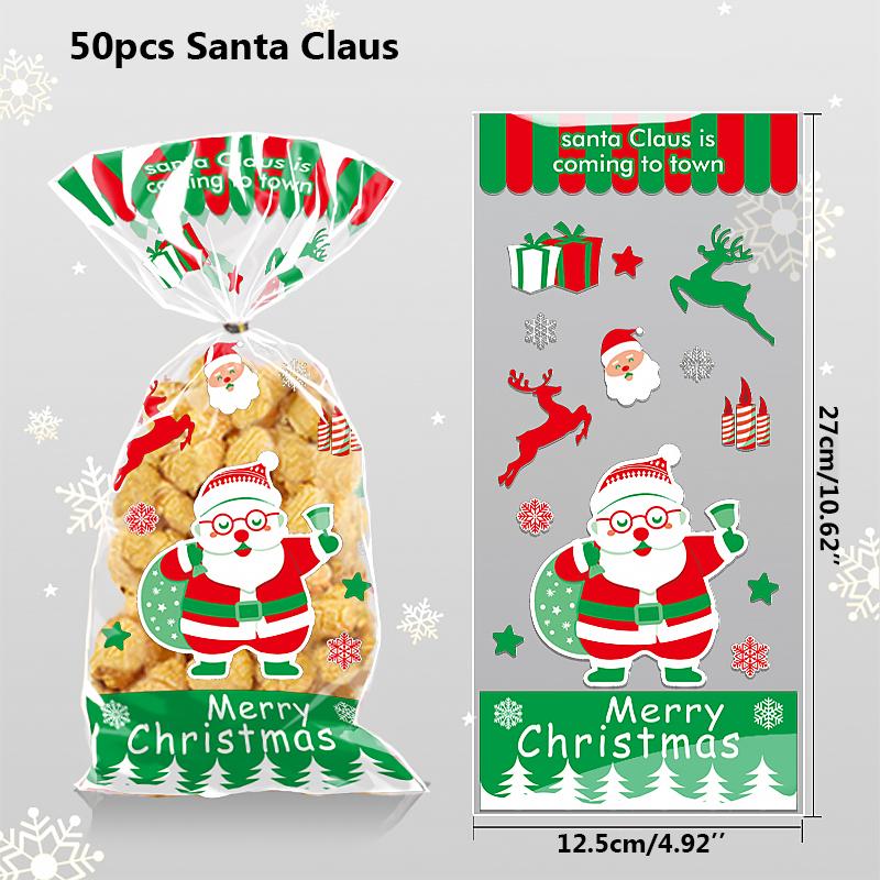 Веселый рождественский набор Санта-Клауса Подарочный мешок для печенья Рождественская домашняя вечеринка Форма для печенья Рождество Новый год DIY Украшения Наклейки