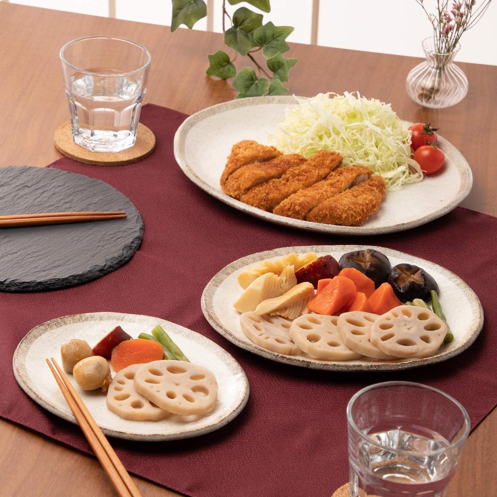 Mino Ware Белая овальная тарелка Карацу (Маленький) К72066