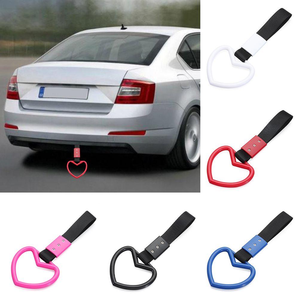 Drift Towing Rope Subway Handle Charm Car Accessory Handle Strap Heart Shape Strap Tow Ring