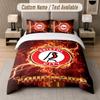 Custom Bedding Set Bristol City Pattern, Print Name Text 1 Duvet Cover plus 2 Pillowcases Home Textile