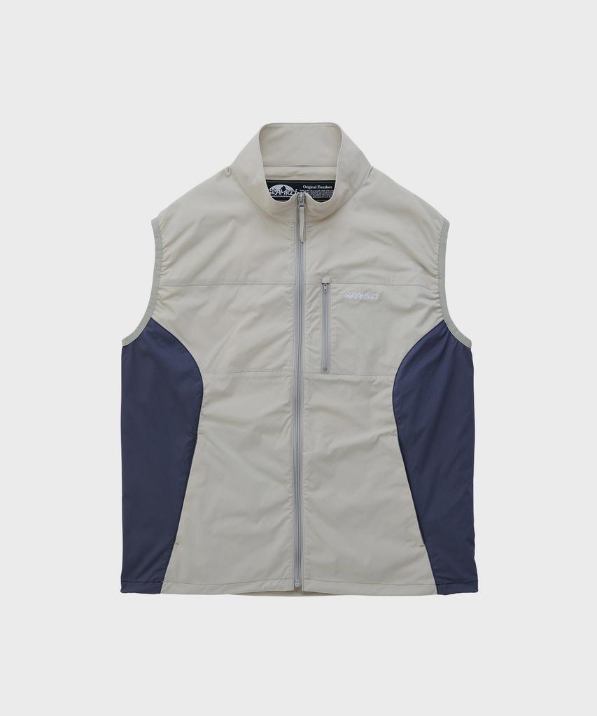 Gramicci Жилет Softshell из нейлона цвета «Каменный серый»