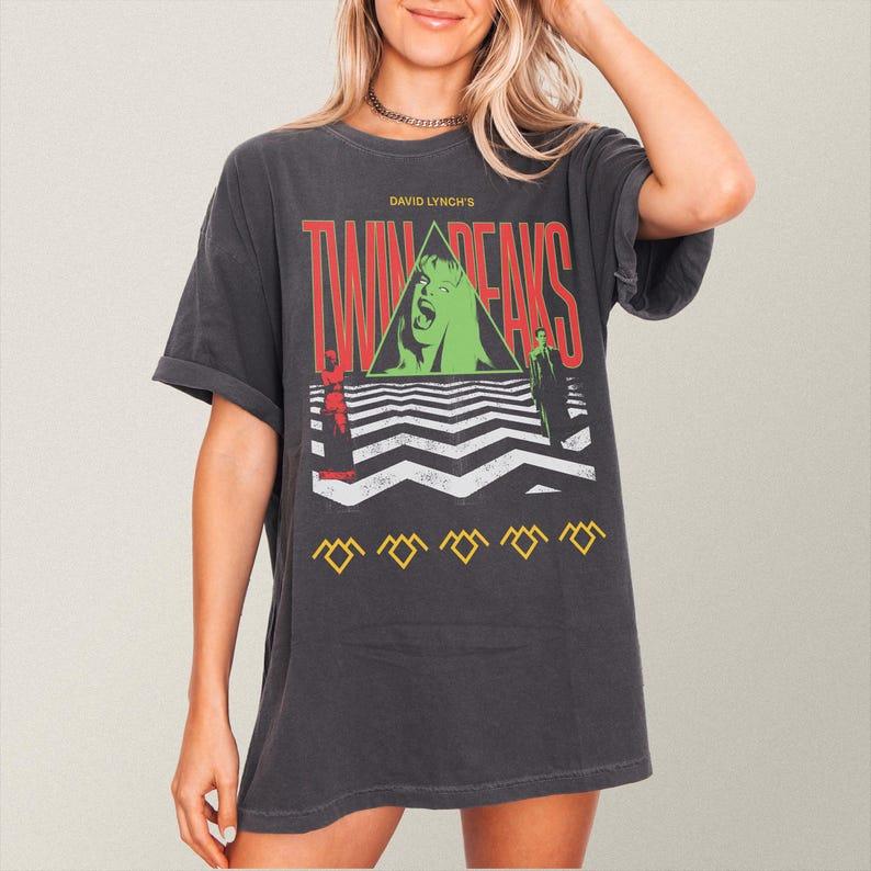 Twin Peaks Tshirt Fire Walk With Me Laura Palmer Print Cotton Tshirt Retro Style Classic Graphic Unisex Unisex Summer Streetwear