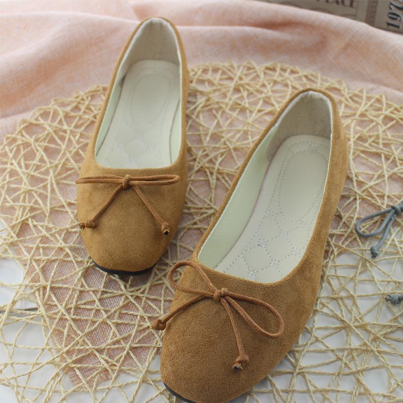 Женские однотонные удобные повседневные туфли без шнуровки большого размера на плоской мелкой подошве для девочек