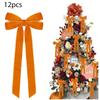12 шт. Бархатные банты, украшения для рождественской елки, розовые большие бархатные банты, верхушка для рождественской елки, гирлянда, украшение, деревенские бархатные банты для венка