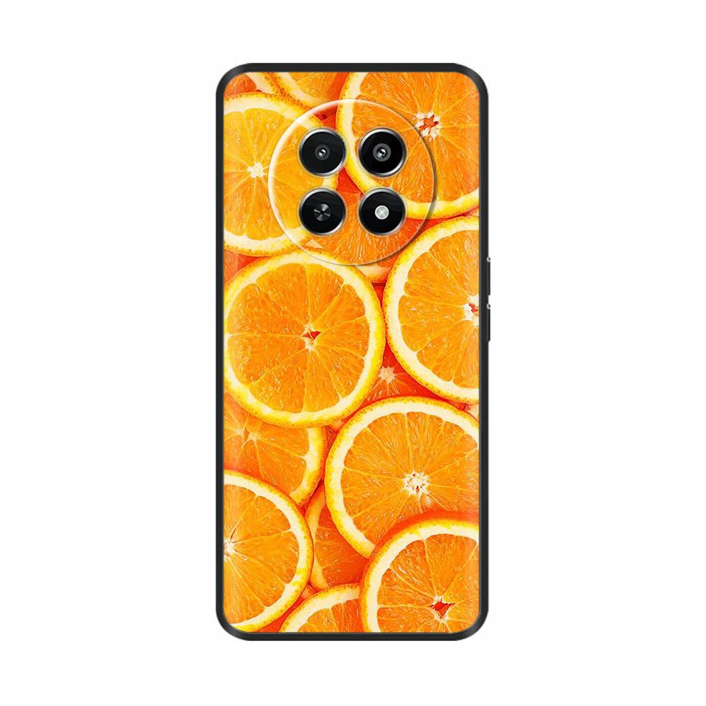 Для Realme 12 5G 12X Чехол для телефона Цветочный принт Мягкий черный ТПУ Fundas Для Realme12 12 X Защитный бампер Para Coque Etui Capas