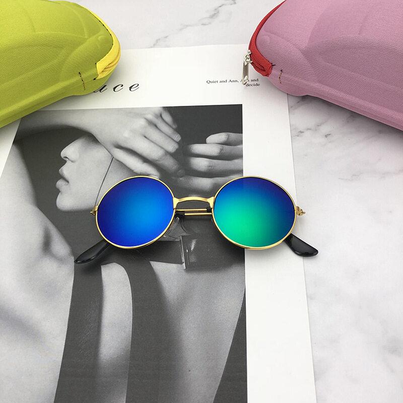 Fashion Children's Round Frame Sunglasses Male Baby Color Film Reflective Round Prince Glasses Trendy Female Child Sunglasses