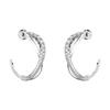 Swarovski Twist Rhodium Plated Pierced Earrings Women earrings White 5563908