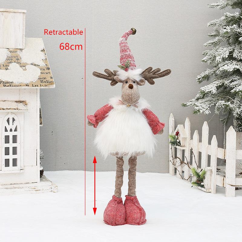 Рождественская тканевая выдвижная кукла Дед Мороз снеговик кукла праздничный подарок рождественское украшение орнаменты принадлежности