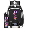 2Pcs/set Cartoon Backpack Large Capacity Bookbag With 750ml Water Bottler Laptop Student Boy Girl School Bag Travel Bag Kid Gift