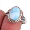 Natural Republic Larimar Gemstone 925 Solid Silver Jewelry Ring Size 8.5 E7I29