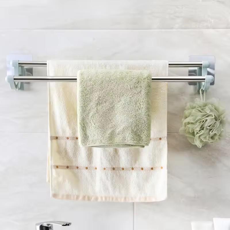 Самоклеящийся держатель для полотенец, не требующий перфорации, настенный держатель для ванной, кухни, туалета, держатель для полотенец в ванной