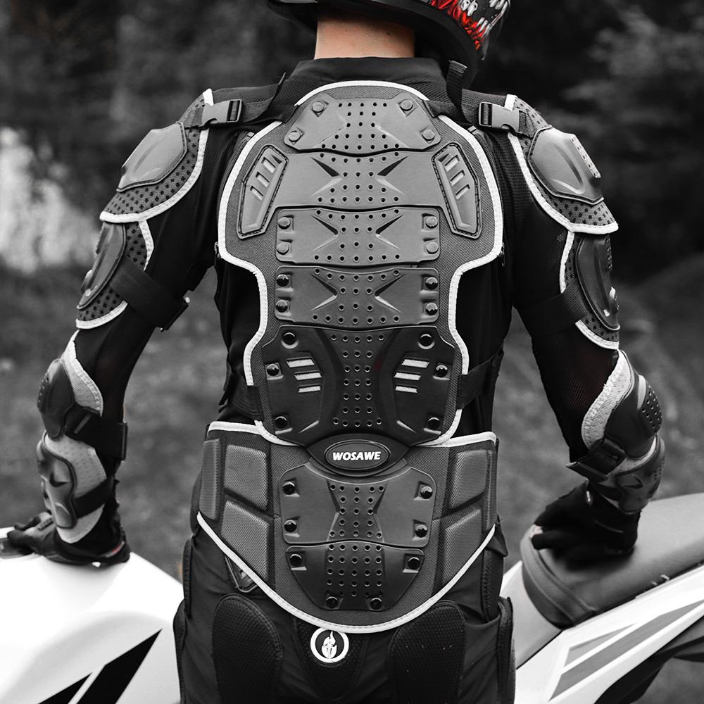 WOSAWE Мужская мотоциклетная сетчатая бронекуртка для мотокросса, защита груди черепахи всего тела
