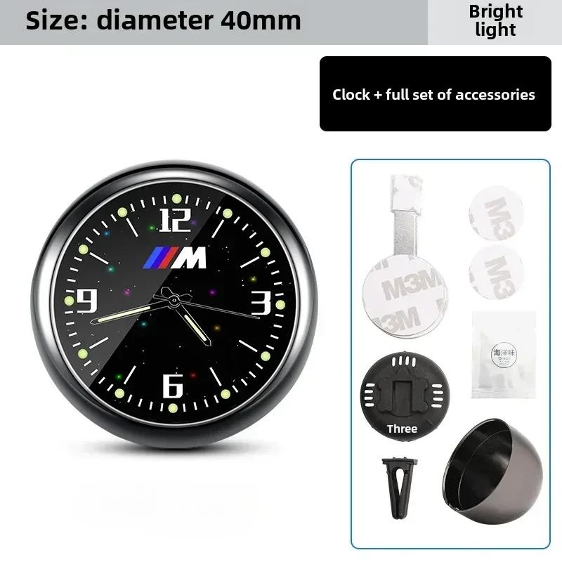 BAAY1 Car Sticker For BMW Car Interior parts mini Clock Watch Auto Electronic Quartz Watch For BMW M E46 E90 E60 F30 F10 E39 E36 F20