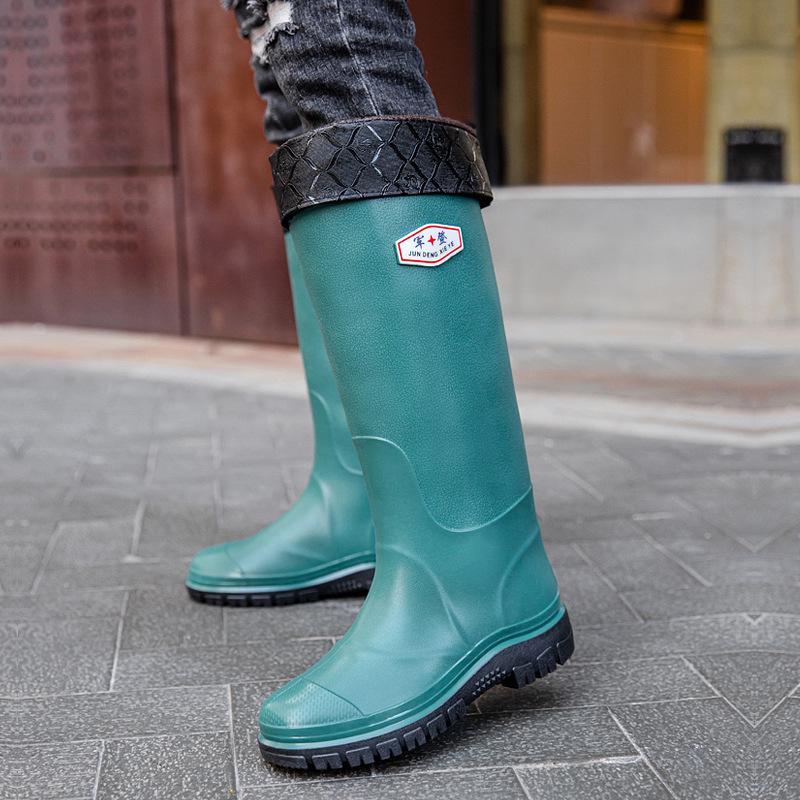 Men's 45CM High Work Rain Boots: Durable, Non-Slip, Waterproof, Thick-Soled for Construction
