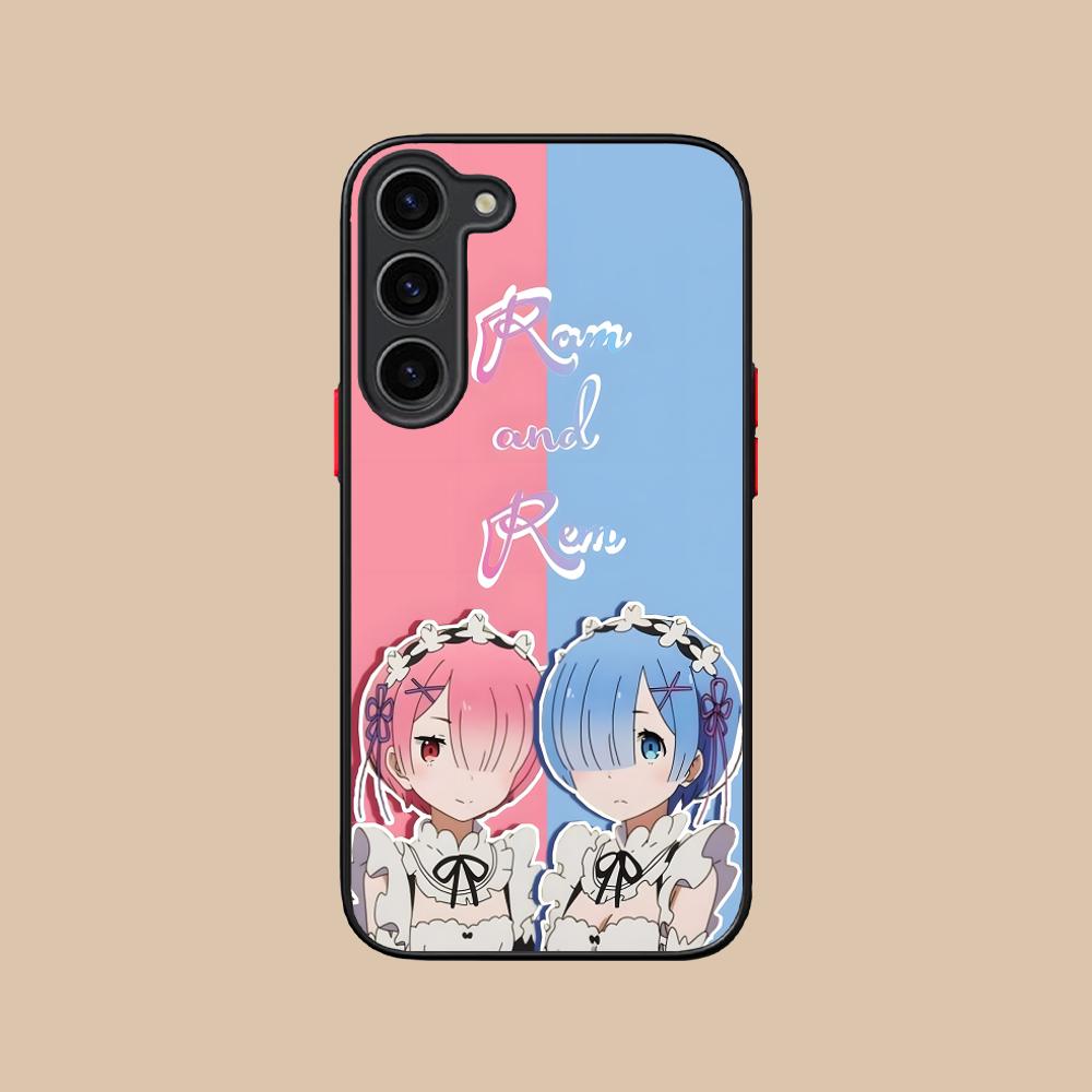 Чехол из силикона ReZero Rem Ram для мобильного телефона Samsung Galaxy S26 S25 S24 S23 S22 S21 Plus FE Ultra Цветной чехол
