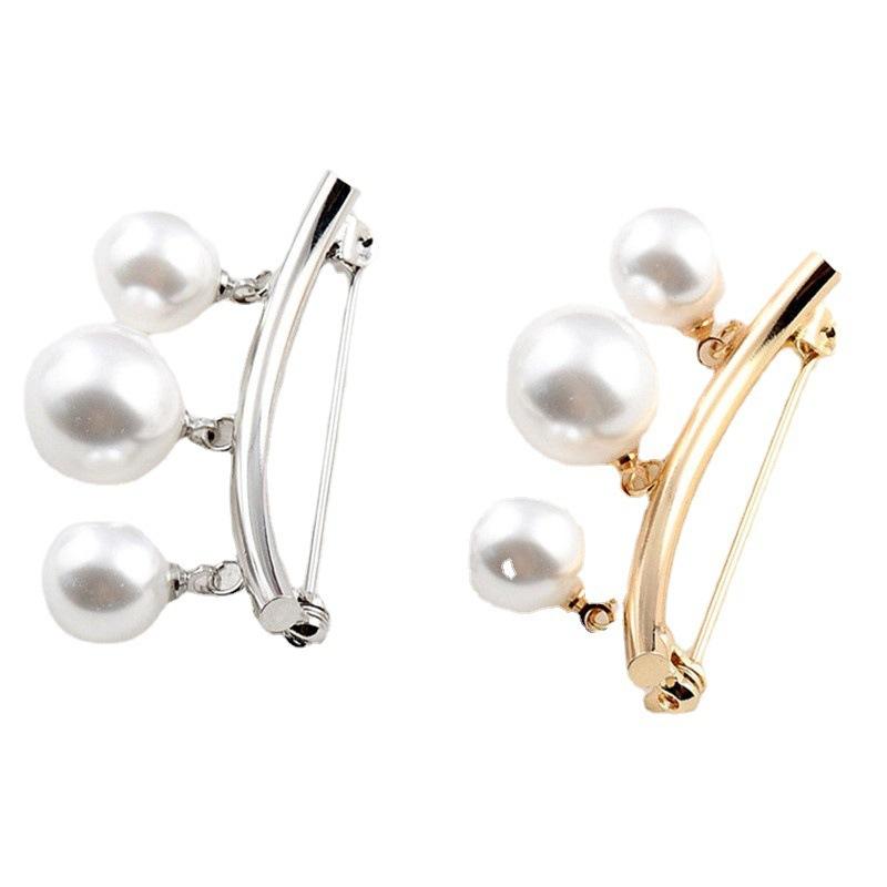 Temperament Pearl Brooch Trendy Musical Note Corsage Collar Pin Anti-exposure Buckle Pin Accessories for Women
