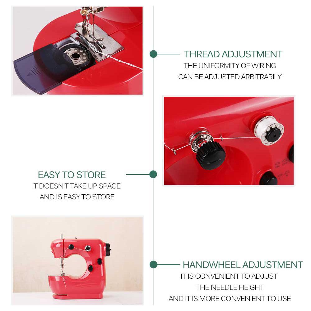 Швейная машина Inne с ножной педалью, мини-электрические портативные швы для нового портного