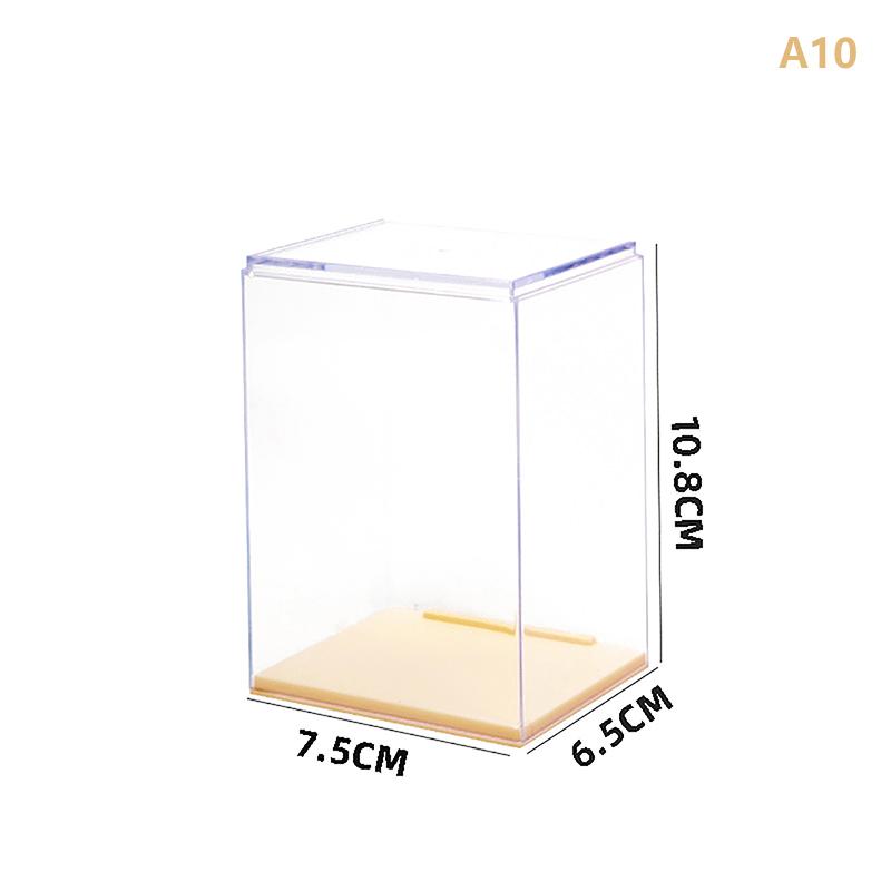 Ящик для хранения Настольная коробка для кукол Одиночная пылезащитная прозрачная стойка для выставки товаров