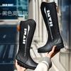 New Printed High Rain Boots Women's Waterproof Outdoor Water Boots Wear-resistant Outer Rubber Shoes Kitchen Work Sleeve Women's Shoes