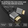 Кабель 4K Mini HDMI - HDMI 2.0 - серый, алюминиевый, оплетенный