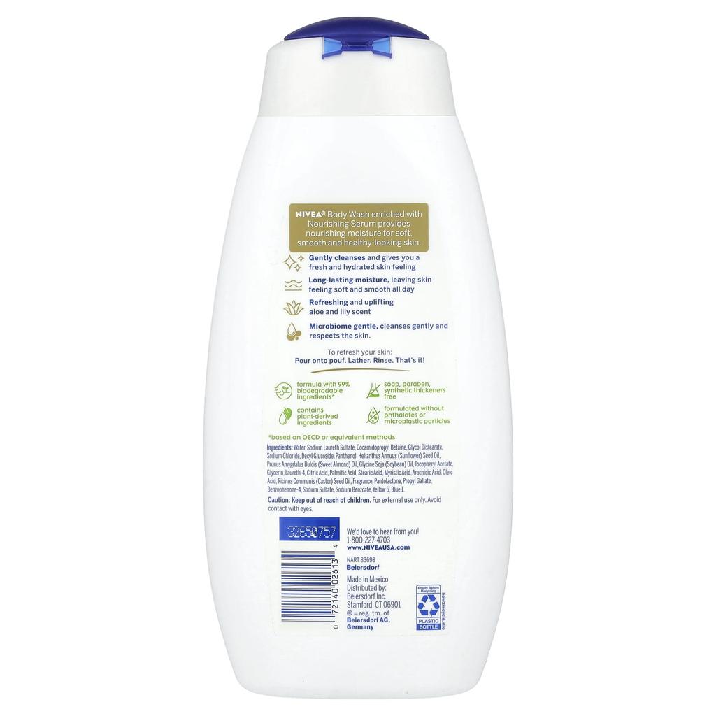 Refreshing Body Wash, Fresh Aloe & Lily, 591Ml(20Fl Oz)