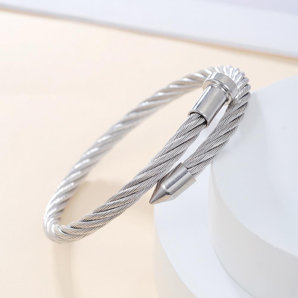 Браслет для ногтей из нержавеющей стали, хип-хоп, рок, модные ювелирные изделия, роскошные брендовые мужские и женские браслеты