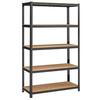 5-Tier Shelving, Steel Storage Shelving, Tool-Free Assembly, For Garage, Shed, Load Capacity 875 Kg, 60 X 120 X 200