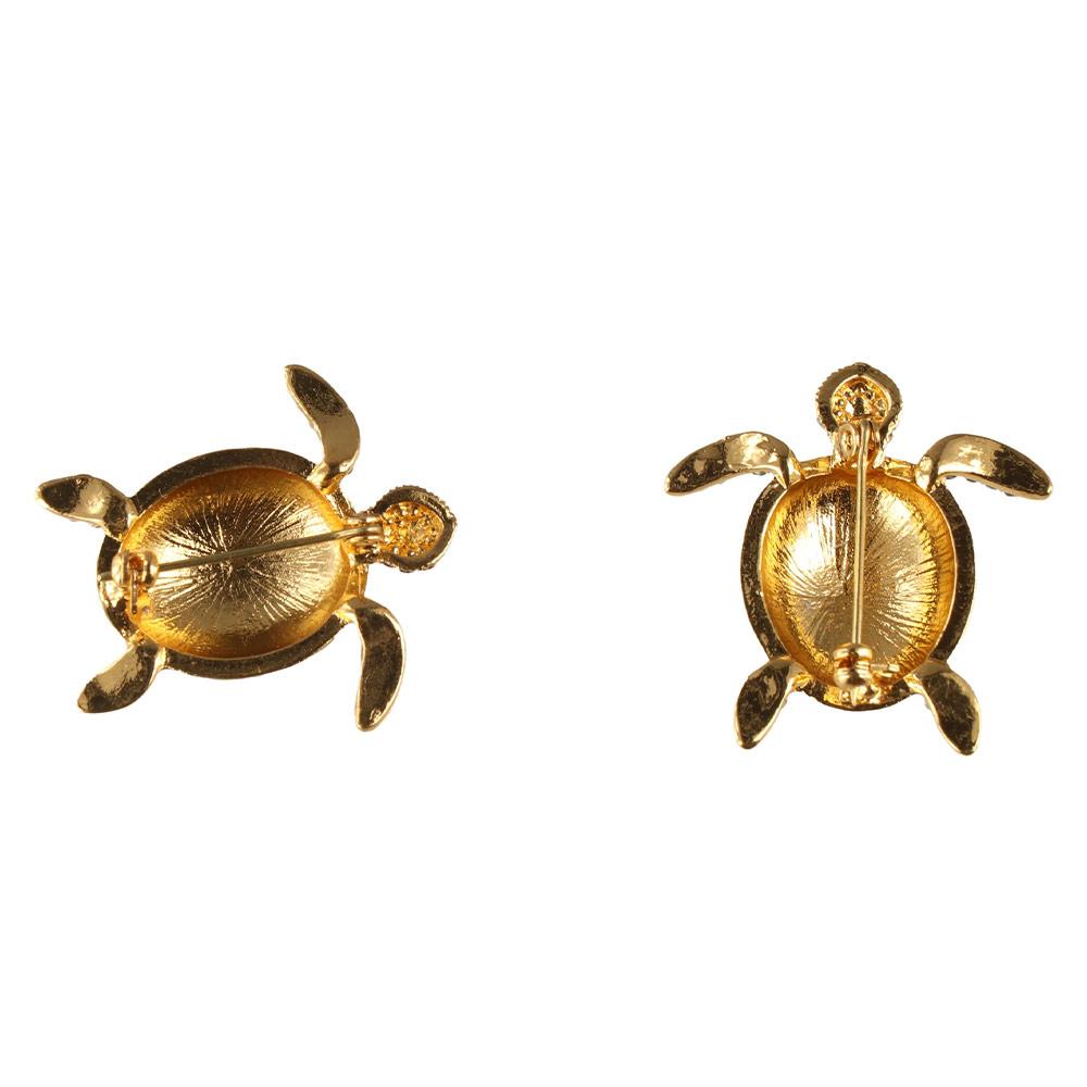 Classic Animal Rhinestone Brooch Jewelry Tortoise Badge Women Turtle Brooches  Shawl