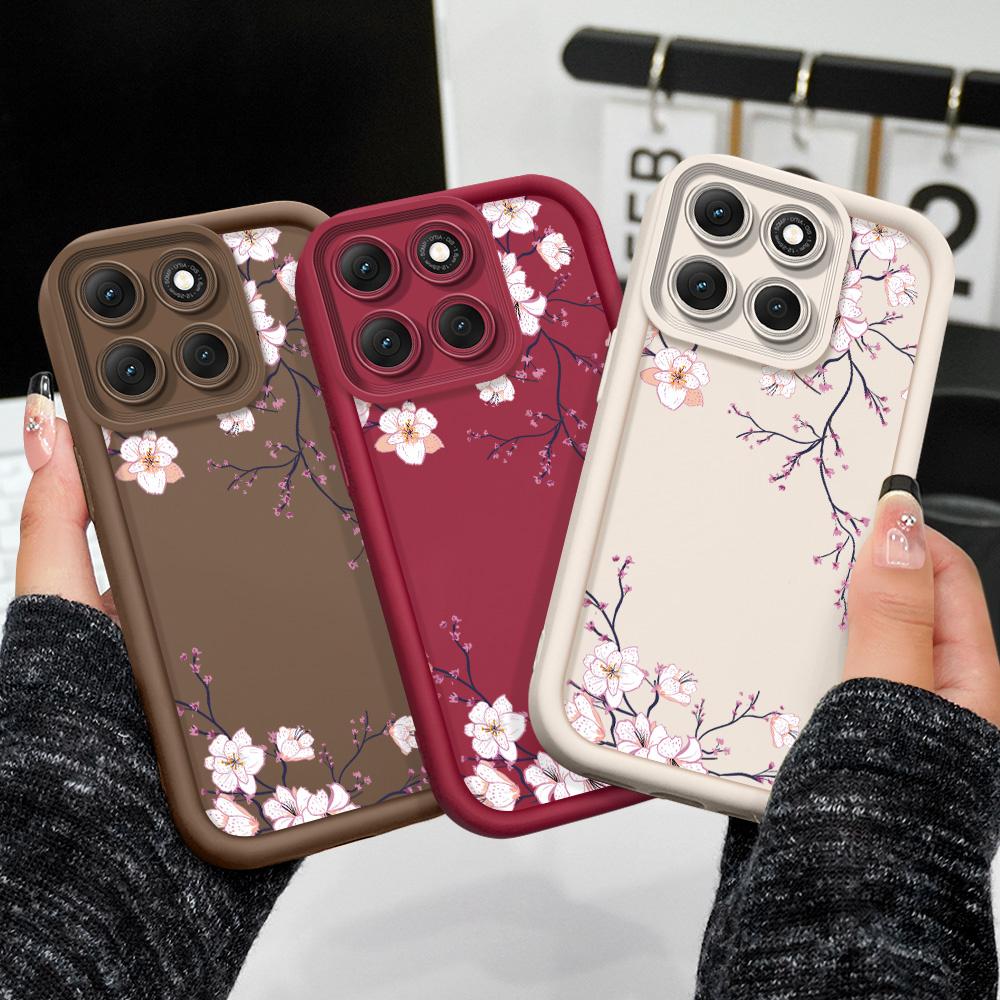 Чехол для телефона 'Цветы весны' для Motorola G86 G85 G84 G75 G60 G56 G54 G53 G52 G35 G34 G32 G30 G24 G22 G15 4G 5G Лестница Мягкий чехол