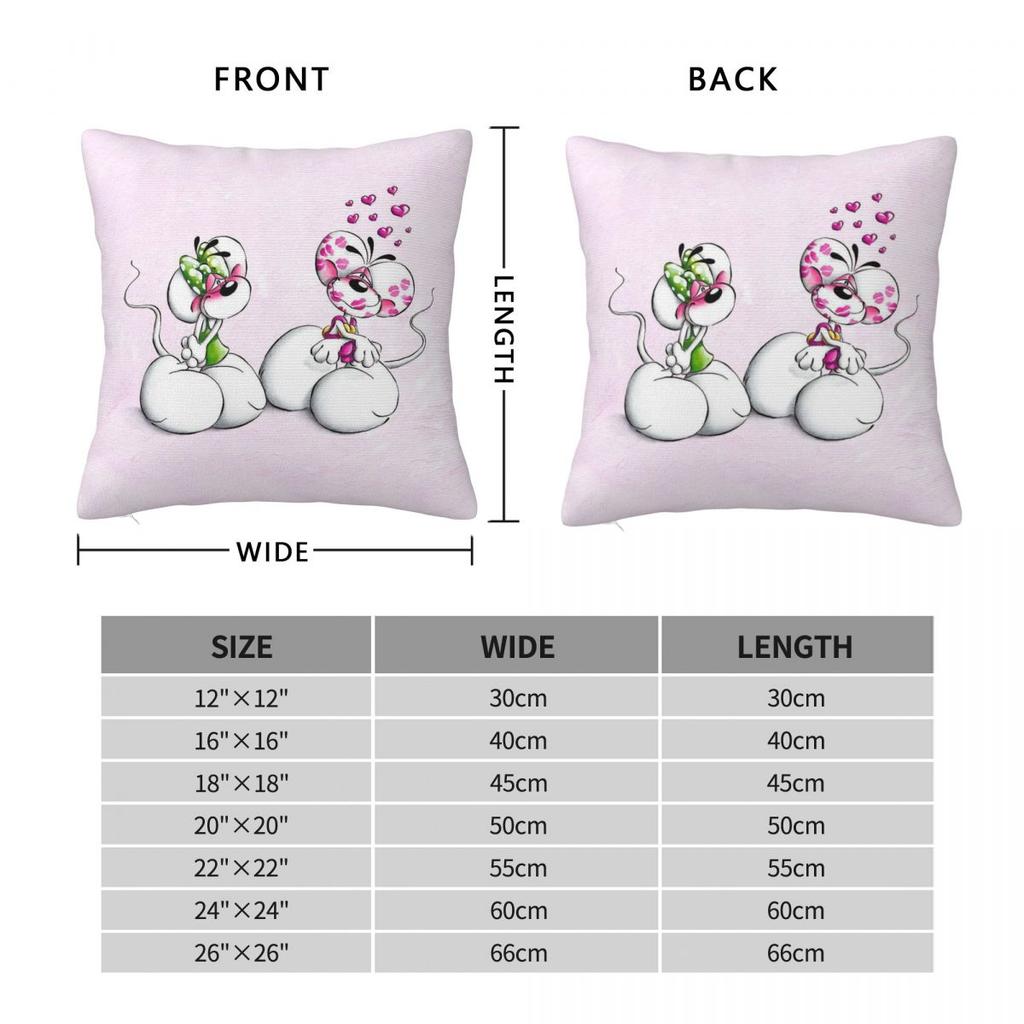 Cartoon D-Diddls Pillowcase Soft Polyester Cushion Cover Gift Throw Pillow Case Cover Home Wholesale 45X45cm