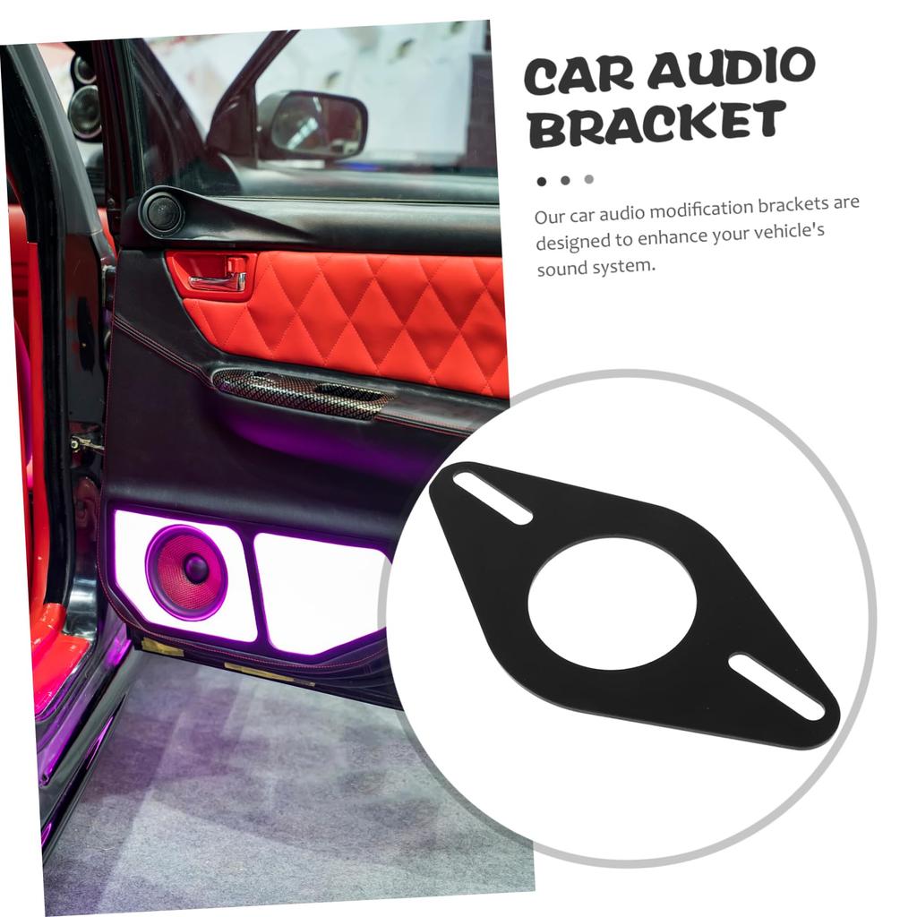 HORIALENCE 2PCS Car Audio Bracket Tweeter Mount Ring Car Pin