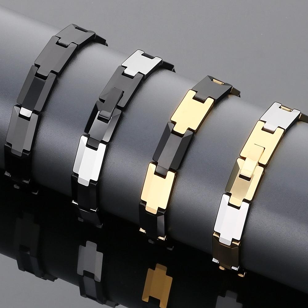 High Polished Tungsten & Strong Magnetic Men's Bracelet for Men Positive Energy Modern Healing Jewelry Accessories Waterproof