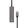 Aisens - A109-0403 - Концентратор USB 3.1 USB-C, USB-C (папа) на 4 x Type A (мама), серый, 15 см