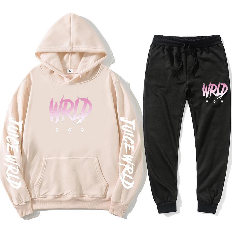 J UICEWrld Костюм с капюшоном Толстовка + спортивные штаны Juice Wrld Juice Wrld Juicewrld Trap Rap Rapy Tomography Juice World