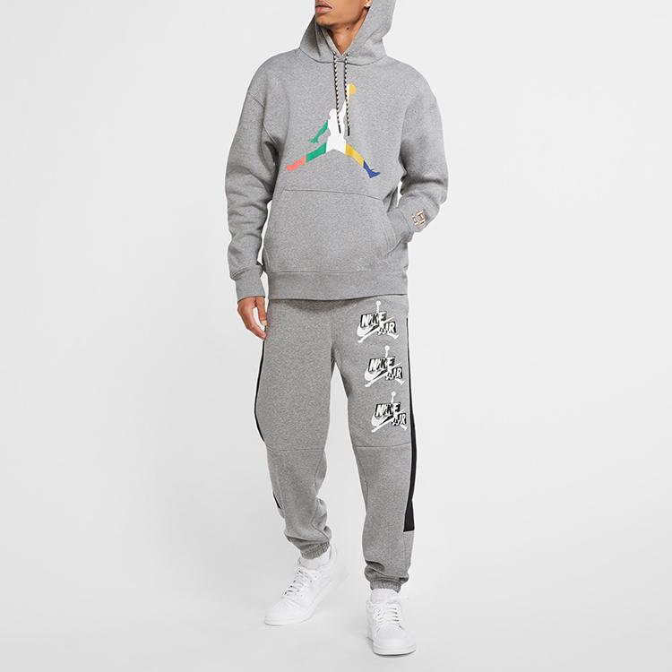 Jordan Sweatshirts Men's Gray Hooded Moderate Regular CK9573-091