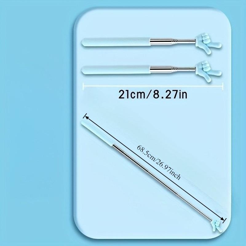 1pcs Retractable Dual-Hand Teaching Tool Guiding Students Reading Pen Finger Pointer Stick