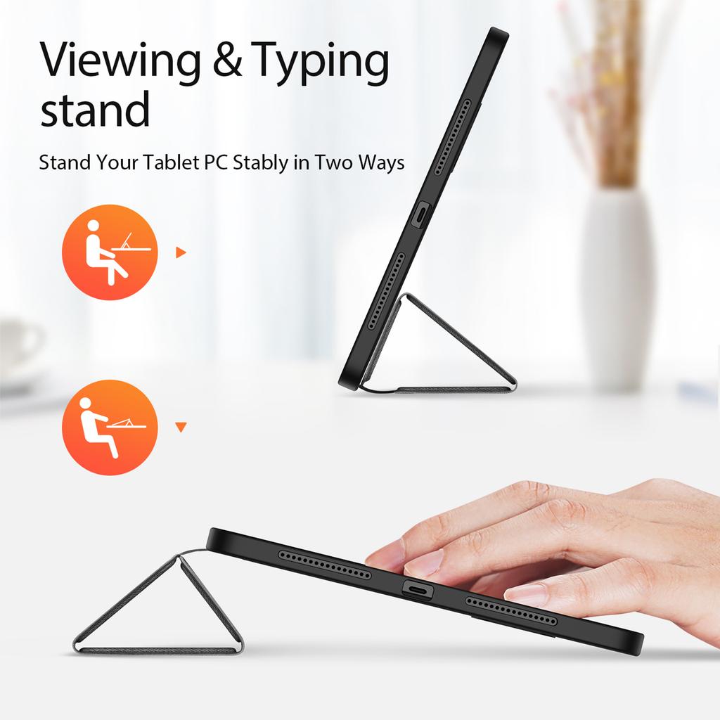 DUX DUCIS Серия Domo для Xiaomi Pad 6S Pro 12.4 Кожаный чехол Автоматическое включение/выключение Тройная подставка Обложка для планшета