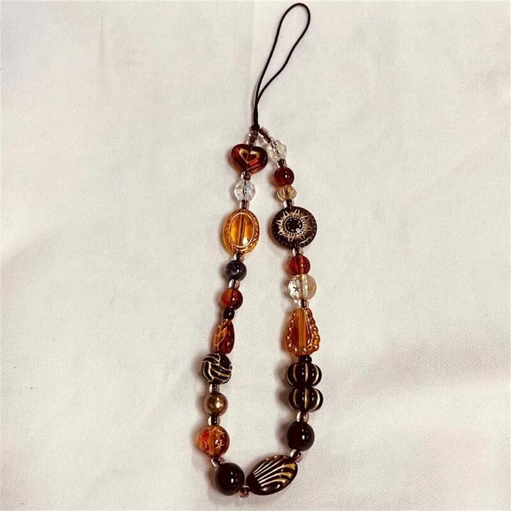 Resin Wrist Lanyard Strap Retro Bracelet Keychain Y2K Bag Pendant For Girl Woman