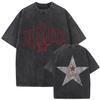 Футболки рэпера MGK Lost Americana Tour 2026 Machine Gun Kelly Винтажная стираная футболка с принтом Мужская хип-хоп футболка с коротким рукавом
