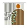 Nordic Wind Abstract Art Boho Shower Curtain Waterproof Polyester Bath Curtain Morandi Color Block Curtains For Bathroom Decor