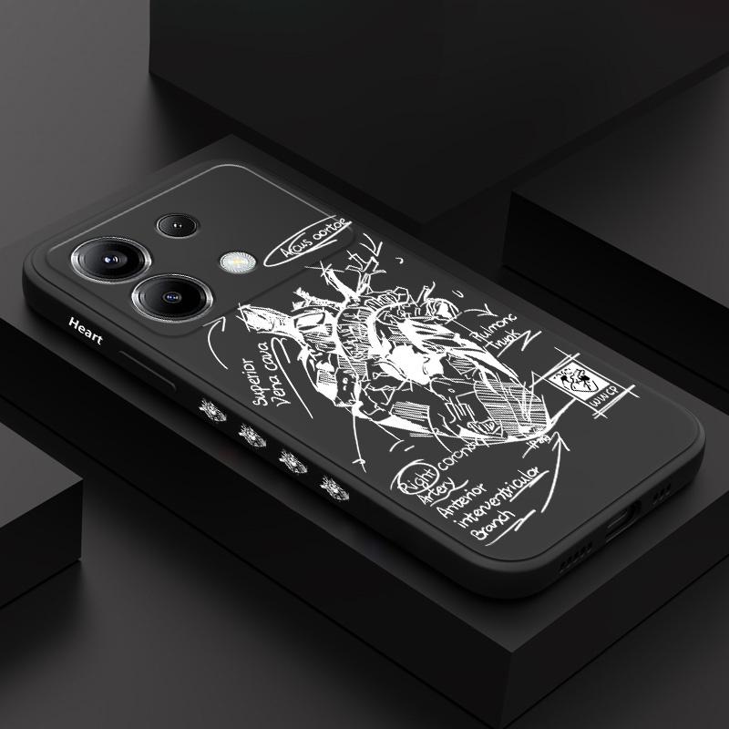 Чехол для телефона 'Эскиз Сердца' для Xiaomi Poco X6 F6 M6 M5 M5S F5 X5 F4 X4 M4 F3 M3 X3 Pro 4G 5G GT Силиконовый Чехол