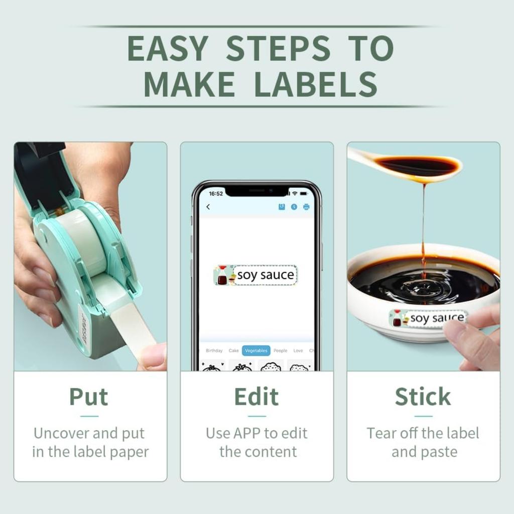 Mini Label Maker Machine with Tape, N12 Portable Thermal Printer, Bluetooth Label Maker, Sticker Printer with Multiple Templates for Small Business,