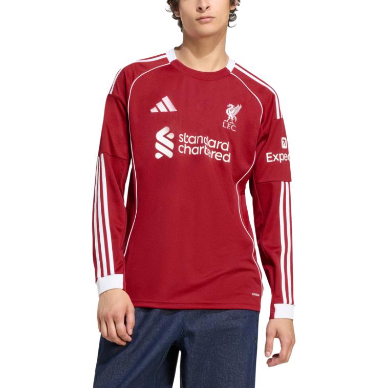 adidas Бесплатная доставка с adiClub Ливерпуль ФК 25/26 Домашняя футболка с длинным рукавом JV6456